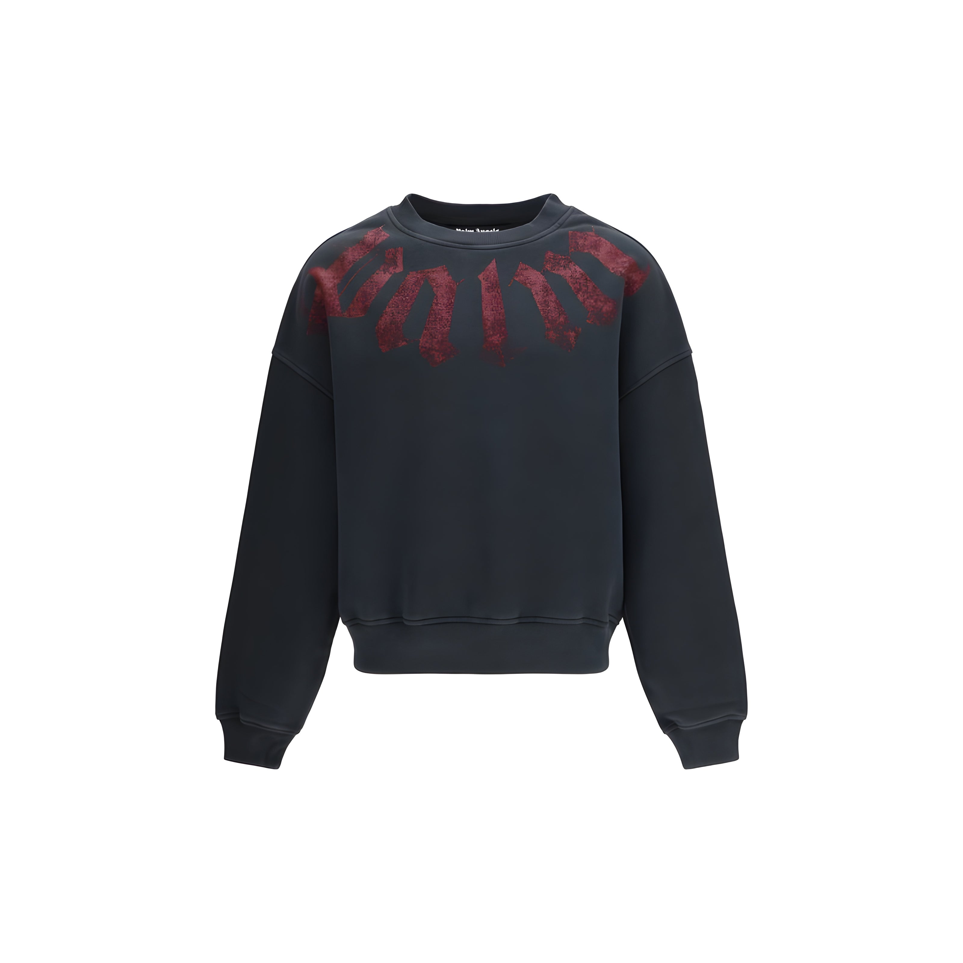 Palm Angels Black Cotton Sweatshirt