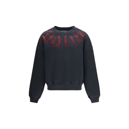 Palm Angels Black Cotton Sweatshirt