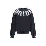 Hanorac Palm Angels negru din bumbac cu logo mare