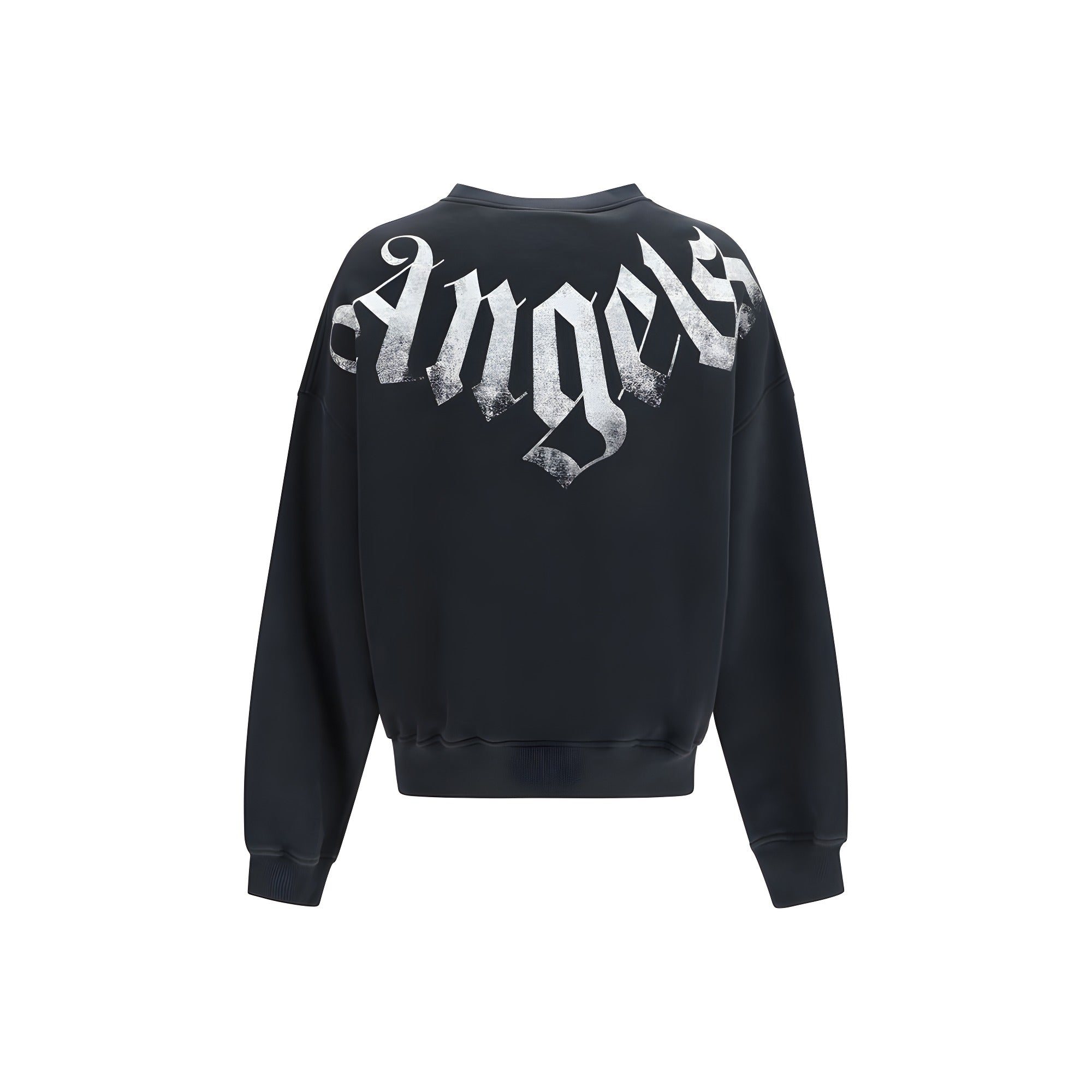 Hanorac Palm Angels negru din bumbac cu logo mare