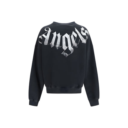 Hanorac Palm Angels negru din bumbac cu logo mare