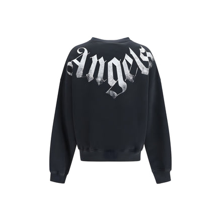 Hanorac Palm Angels negru din bumbac cu logo mare