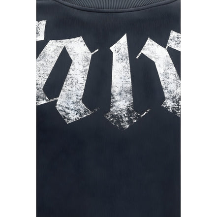 Hanorac Palm Angels negru din bumbac cu logo mare