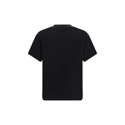 Tricou Palm Angels negru din bumbac cu logo pe guler