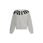 Palm Angels White Cotton Sweatshirt
