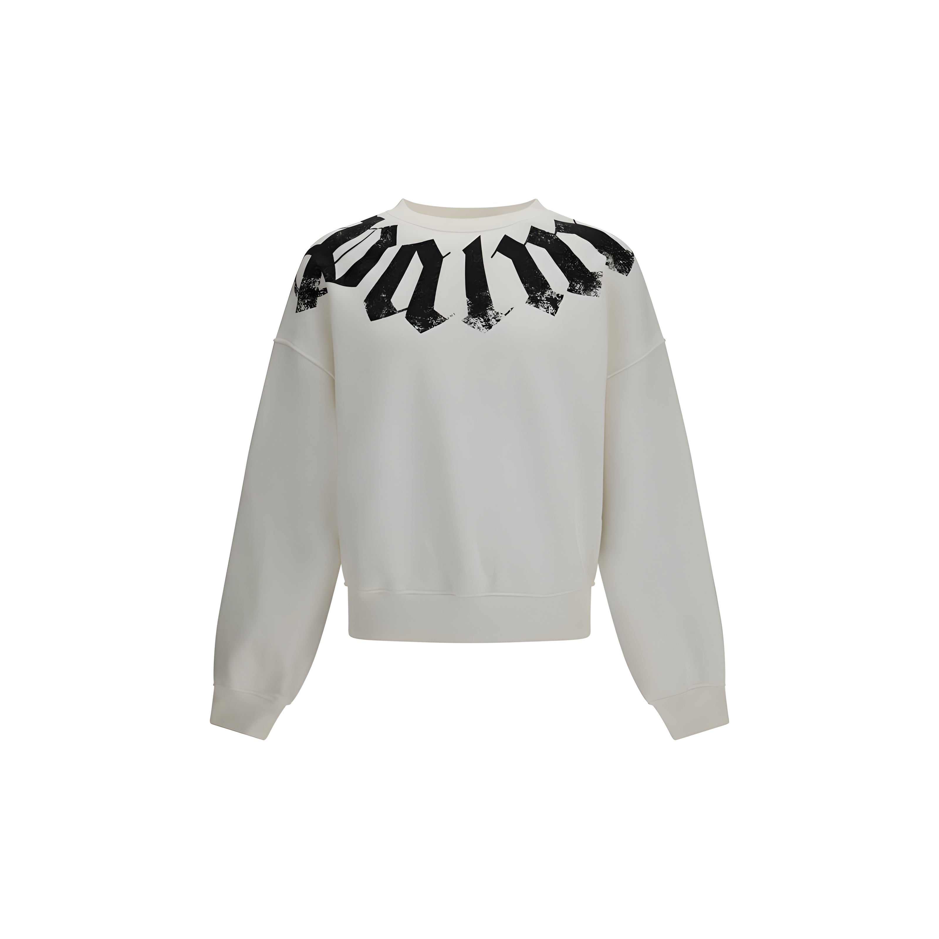 Palm Angels White Cotton Sweatshirt