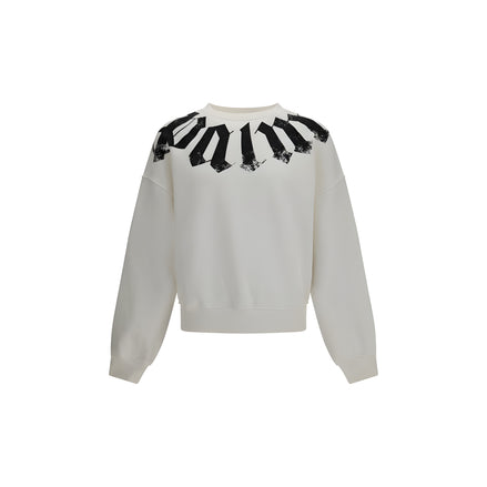 Palm Angels White Cotton Sweatshirt