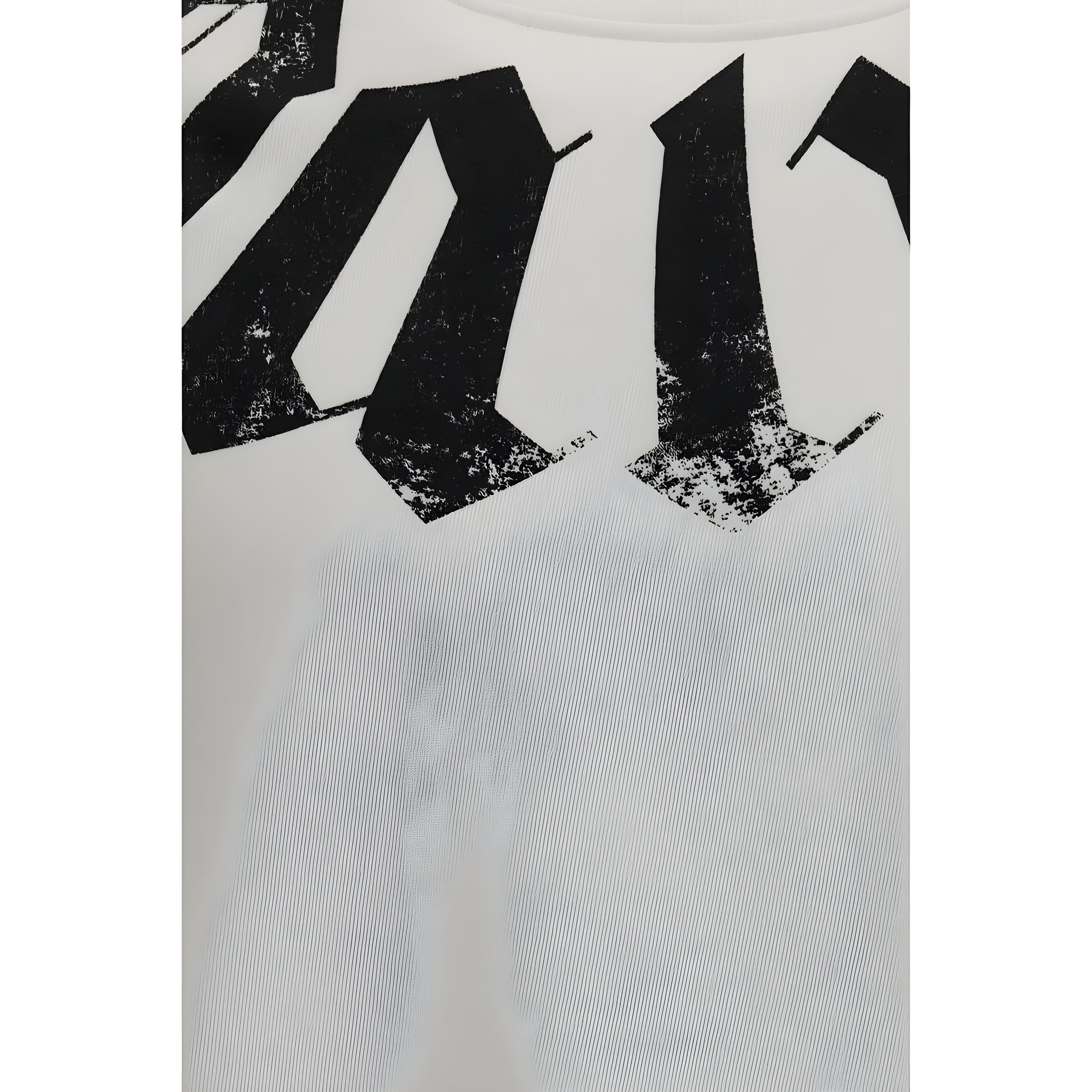Palm Angels White Cotton Sweatshirt
