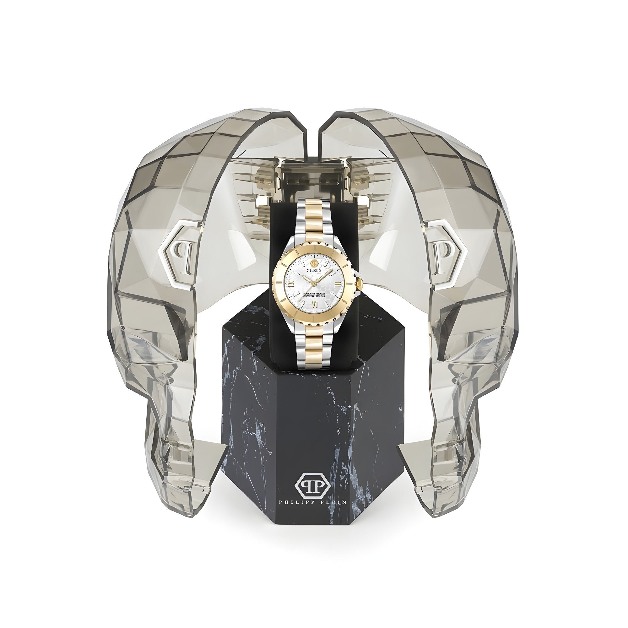 Philipp Plein Gold Stainless Steel Dress Watch