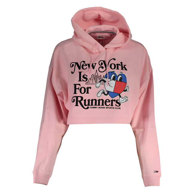 Pulover roz Tommy Hilfiger din bumbac