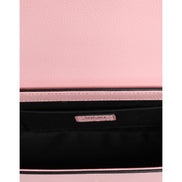 Versace Pink Grainy Logo Crossbody Shoulder Bag