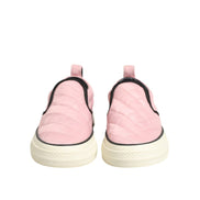 Dolce & Gabbana Pink Quilted Slip-On Sneakers