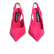 Dolce & Gabbana Pink Suede Slingback Pumps