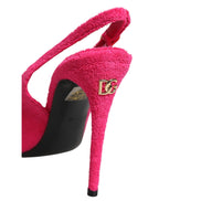 Dolce & Gabbana Pink Suede Slingback Pumps
