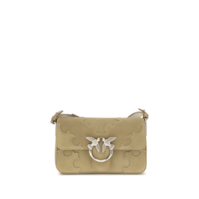 PINKO Geantă de umăr mini bej Love One Slouchy
