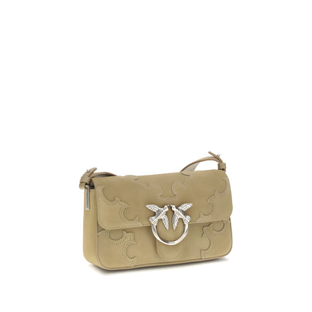 PINKO Geantă de umăr mini bej Love One Slouchy
