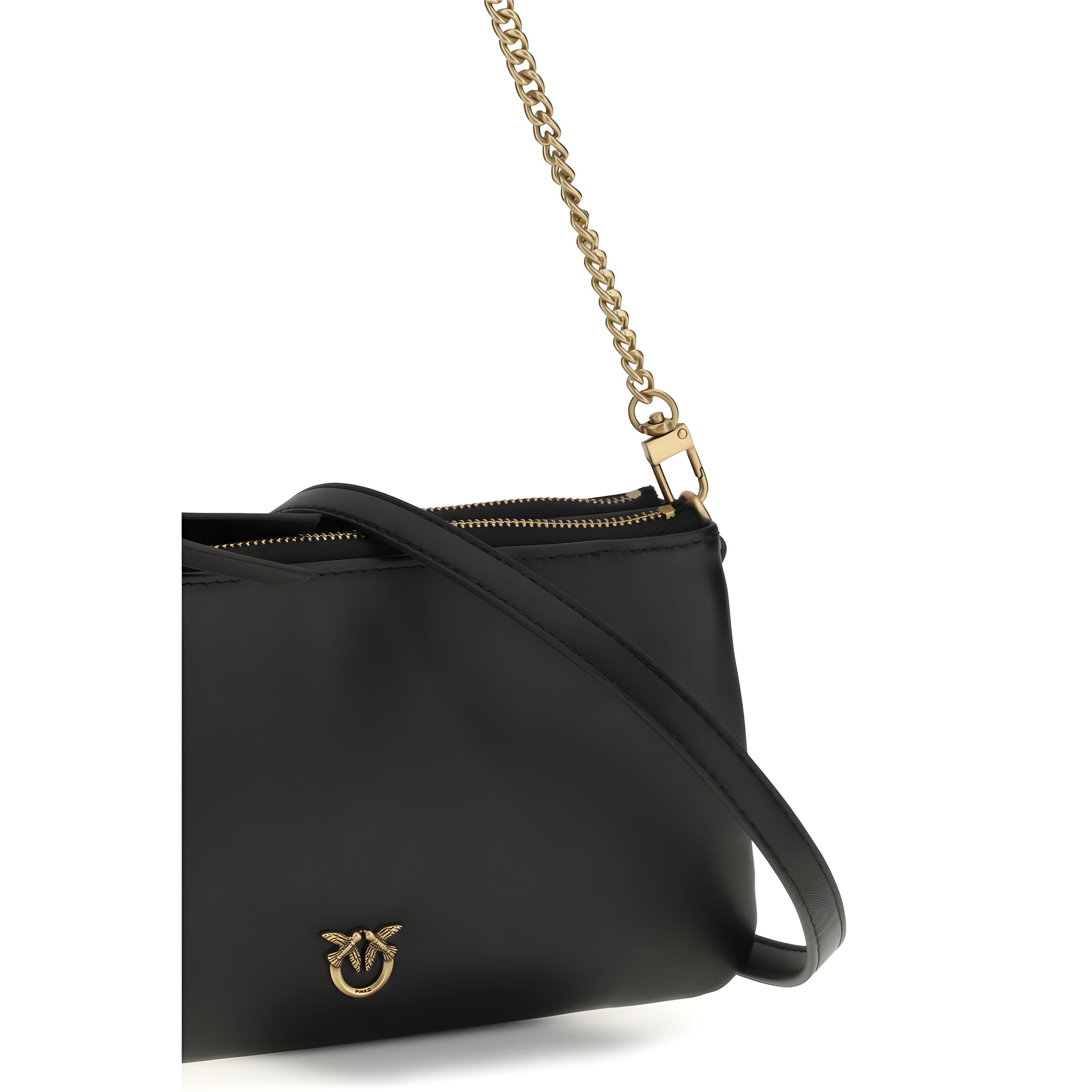 PINKO Black Double Mini Shoulder Bag