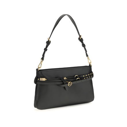 PINKO Black Buckles Shoulder Bag