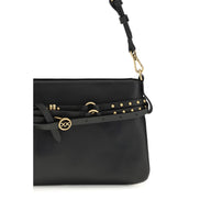 PINKO Black Buckles Shoulder Bag