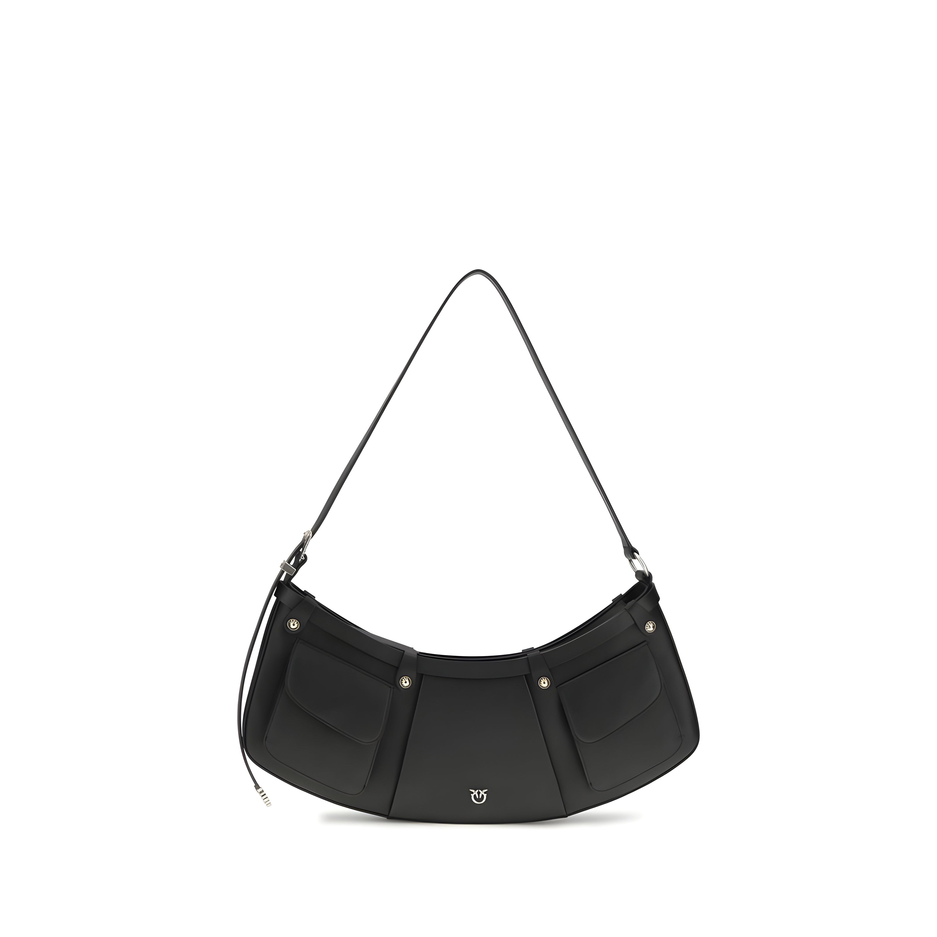 Geantă de umăr mare PINKO Black Pocket Body