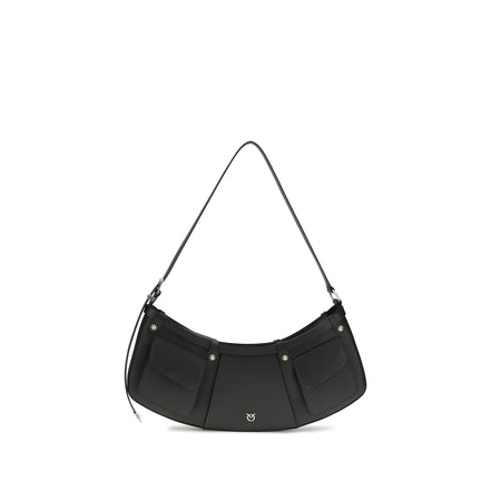 Geantă de umăr mare PINKO Black Pocket Body