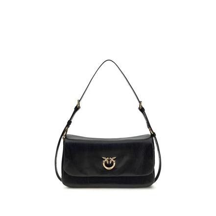 PINKO Black Love Click Soft Horizontal Shoulder Bag