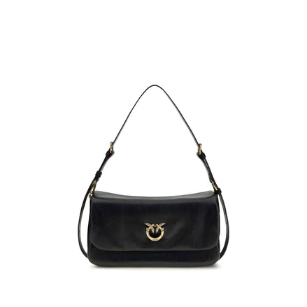 Geantă de umăr orizontală PINKO Black Love Click Soft