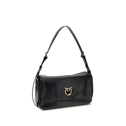 Geantă de umăr orizontală PINKO Black Love Click Soft