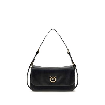 Geantă de umăr orizontală PINKO Black Love Click Soft