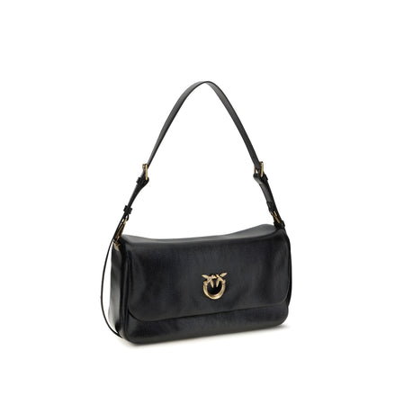 Geantă de umăr orizontală PINKO Black Love Click Soft