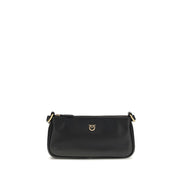 PINKO Black Half Moon Shoulder Bag