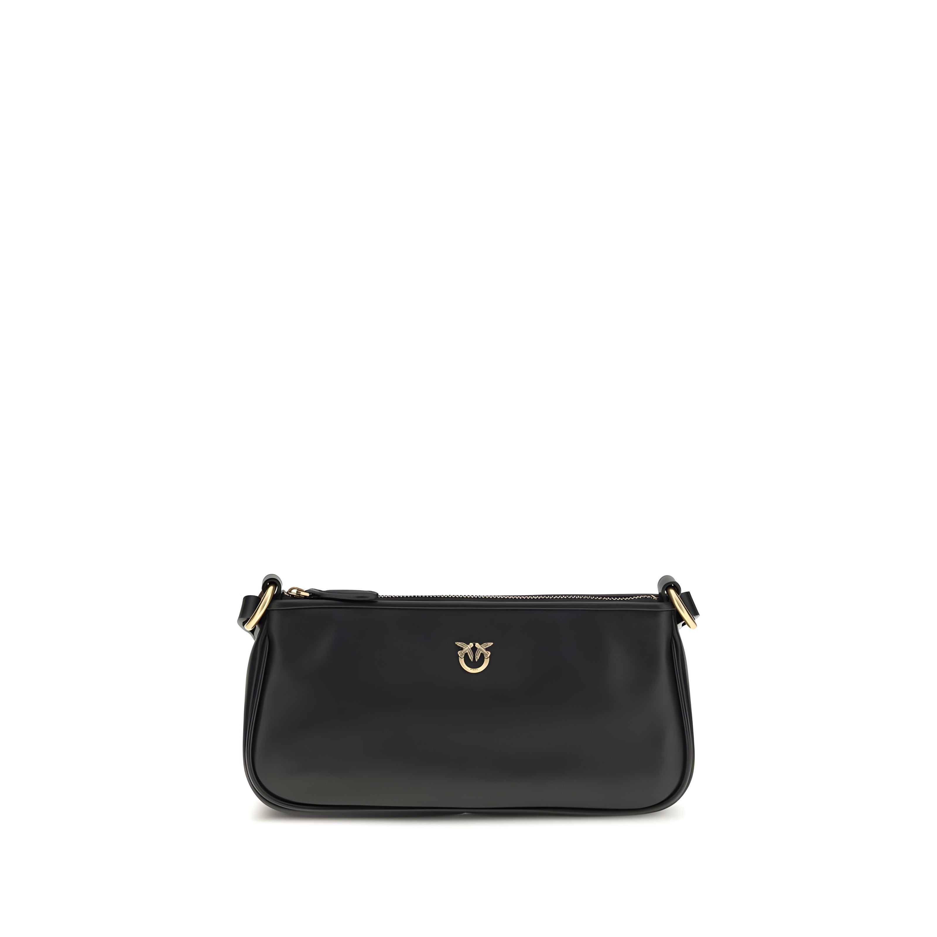 PINKO Black Half Moon Shoulder Bag