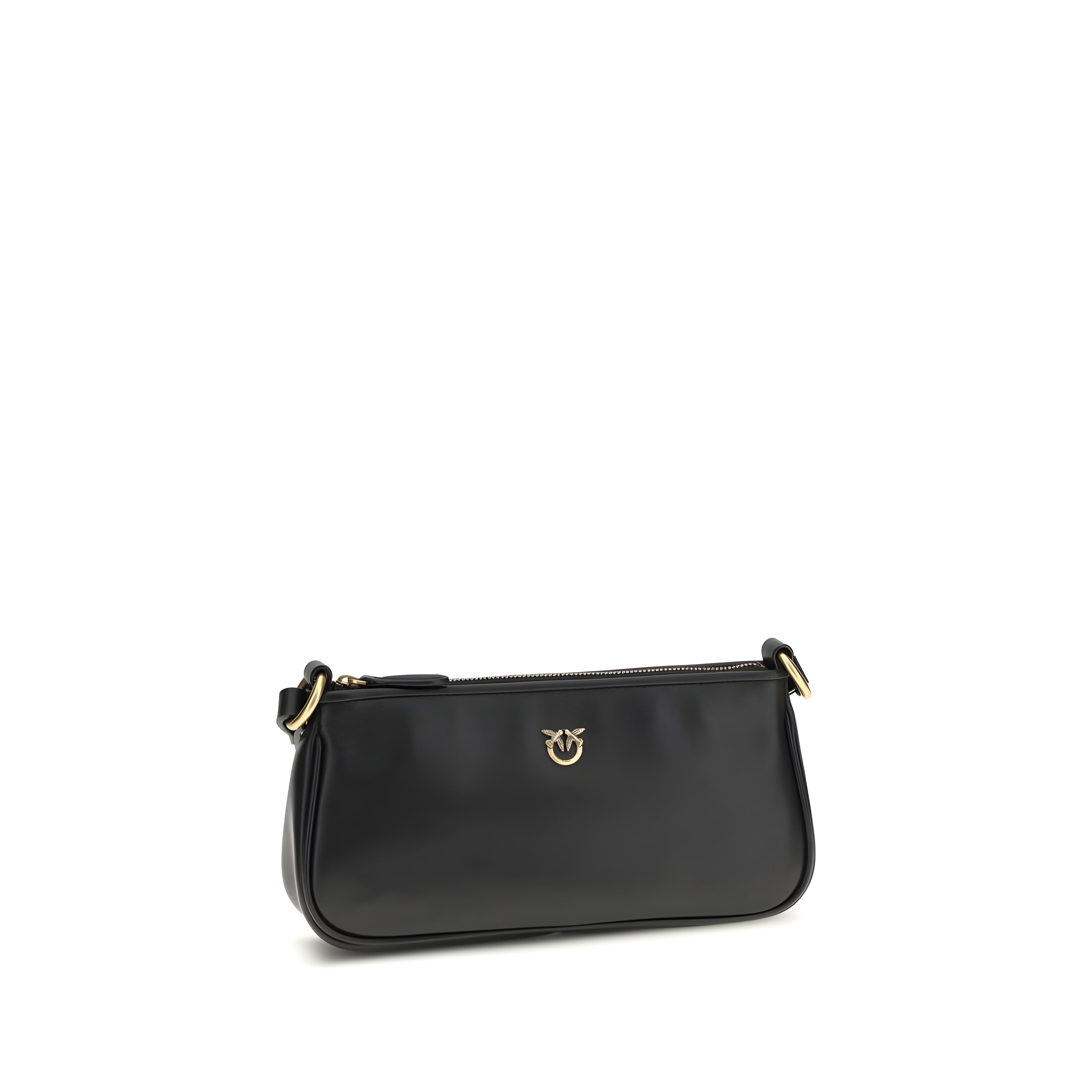 PINKO Black Half Moon Shoulder Bag
