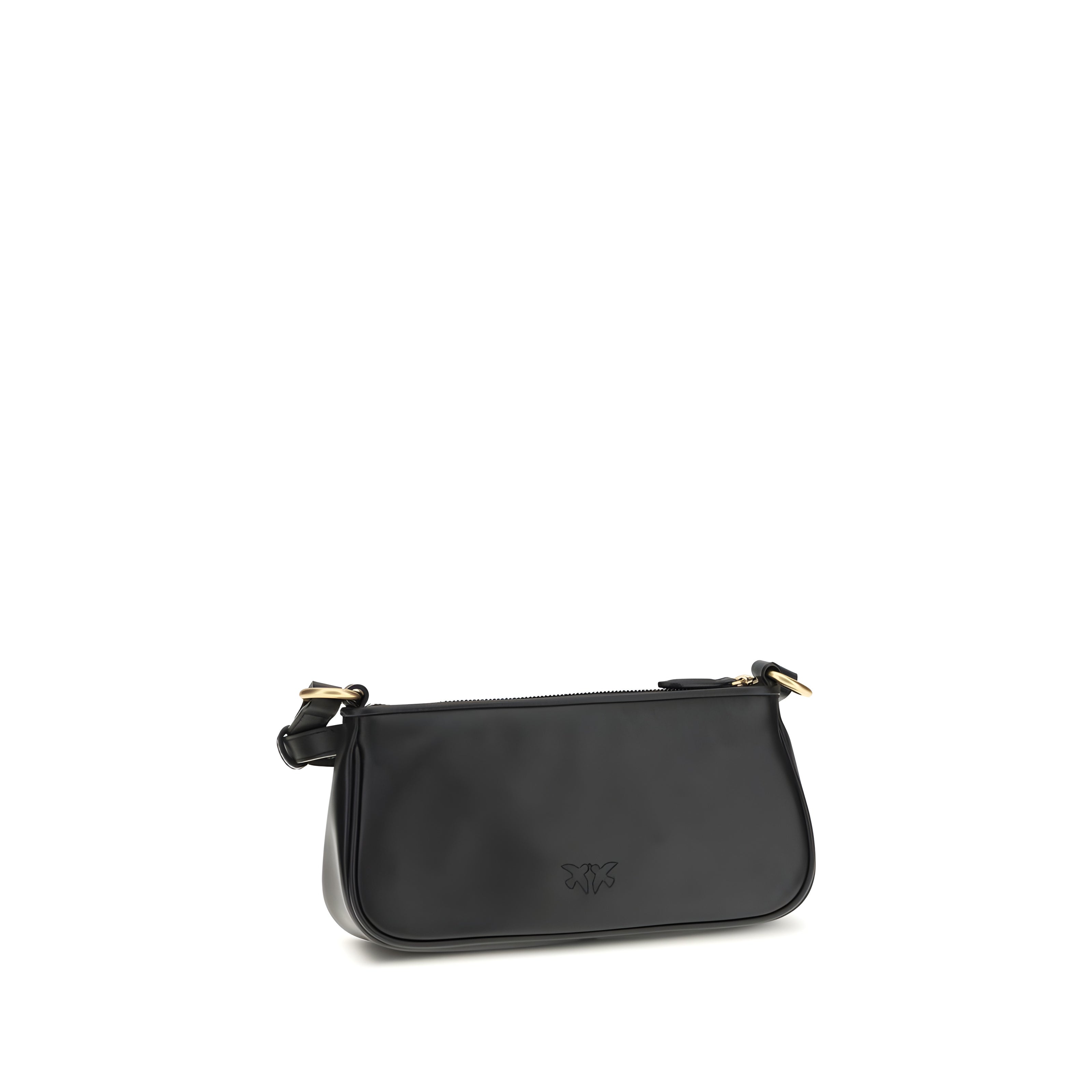 PINKO Black Half Moon Shoulder Bag