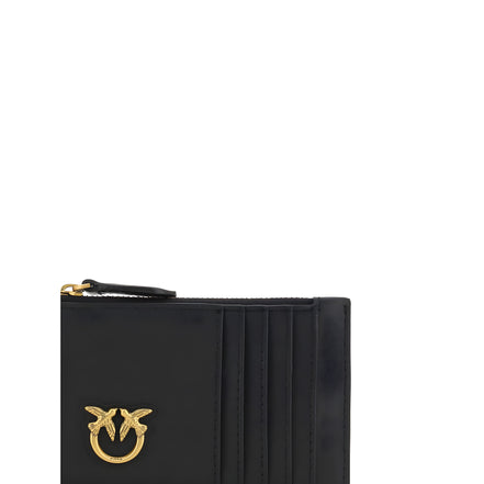 PINKO Black Love Birds Card Holder