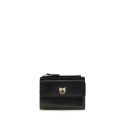PINKO Black Logo Snap Wallet