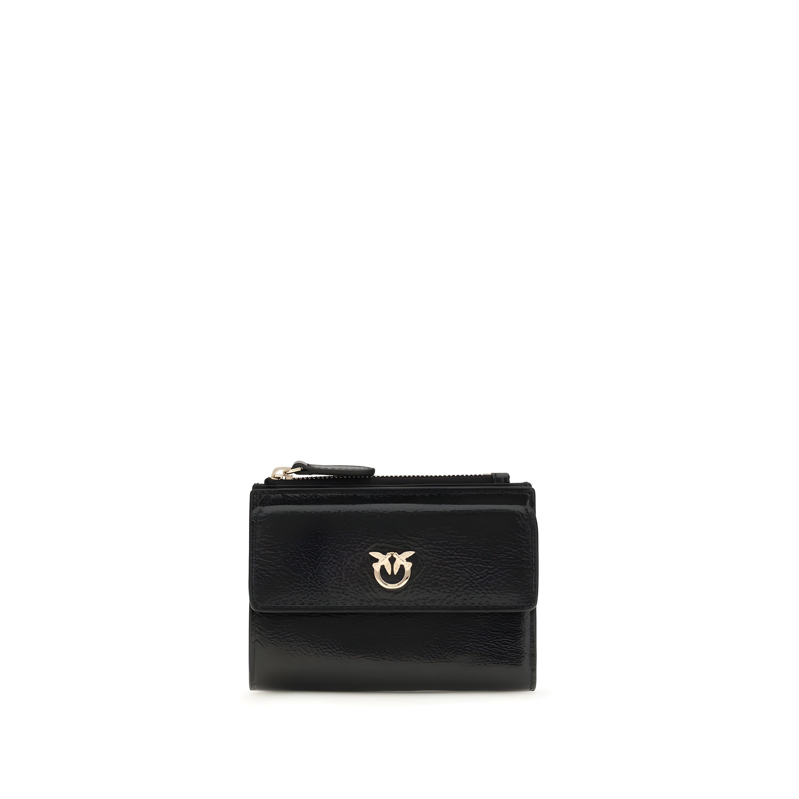 PINKO Black Logo Snap Wallet