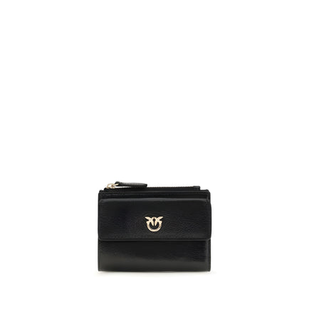 PINKO Black Logo Snap Wallet