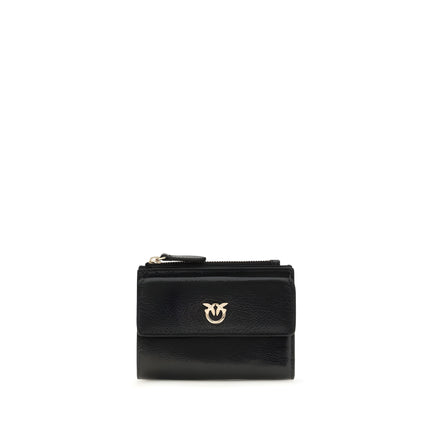 PINKO Black Logo Snap Wallet