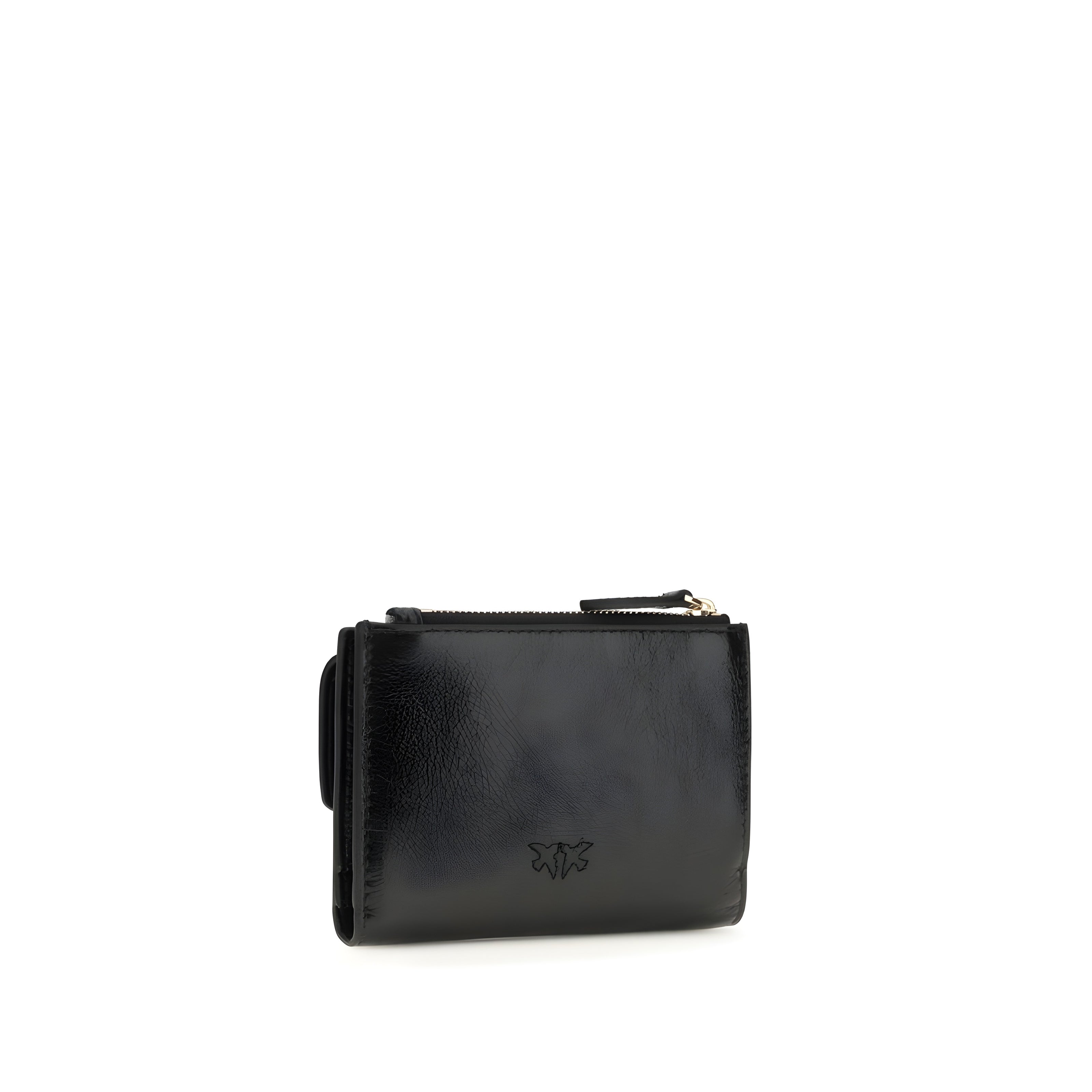 PINKO Black Logo Snap Wallet