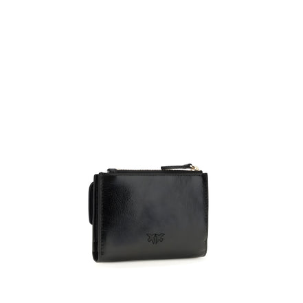 PINKO Black Logo Snap Wallet