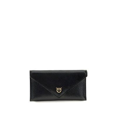 Geantă clutch PINKO neagră din piele de vițel