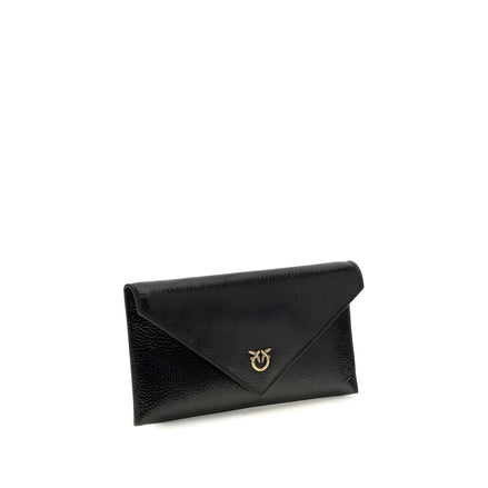 Geantă clutch PINKO neagră din piele de vițel