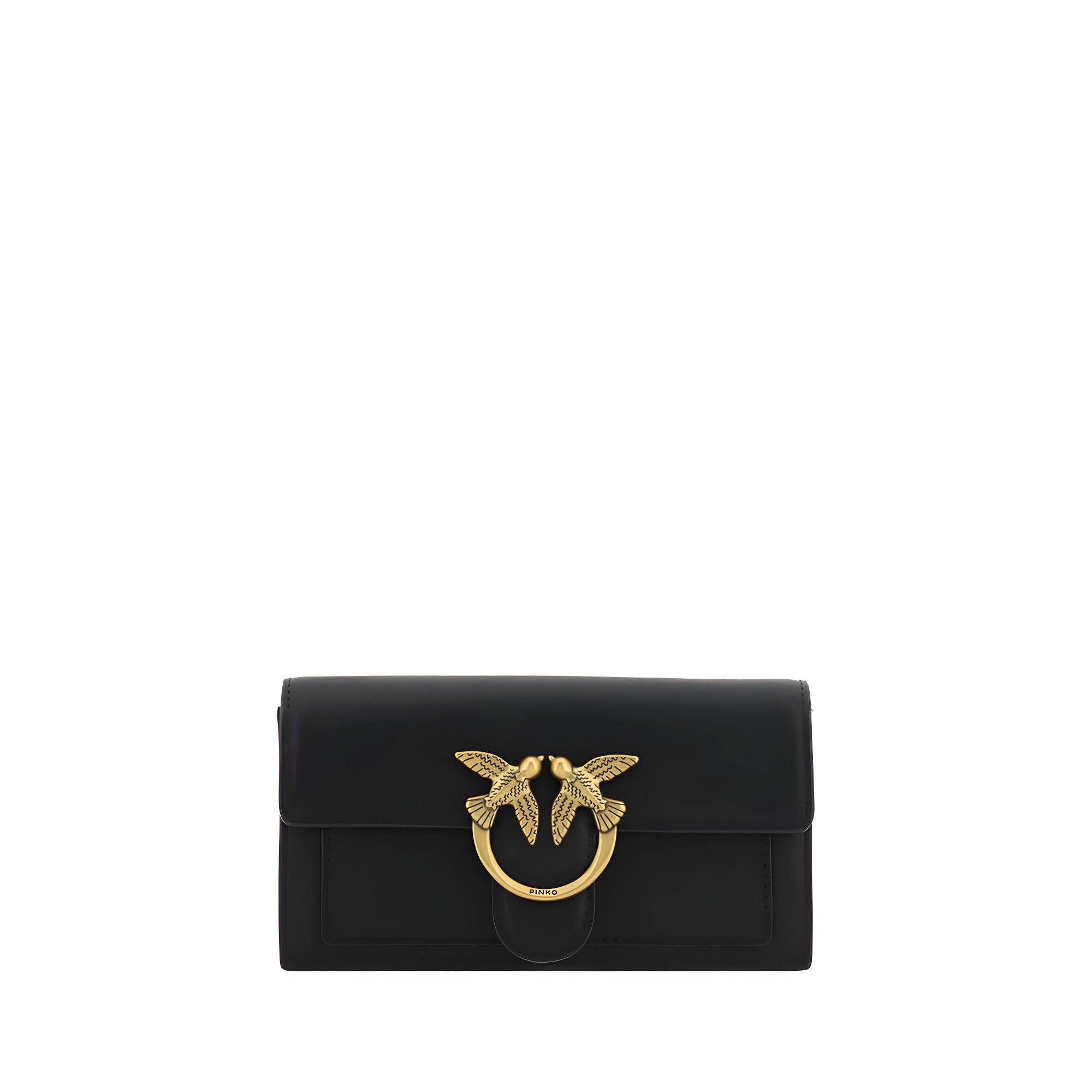 PINKO Black Calf Leather Wallet