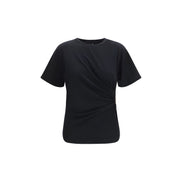 PINKO Black Mary Drape T-Shirt