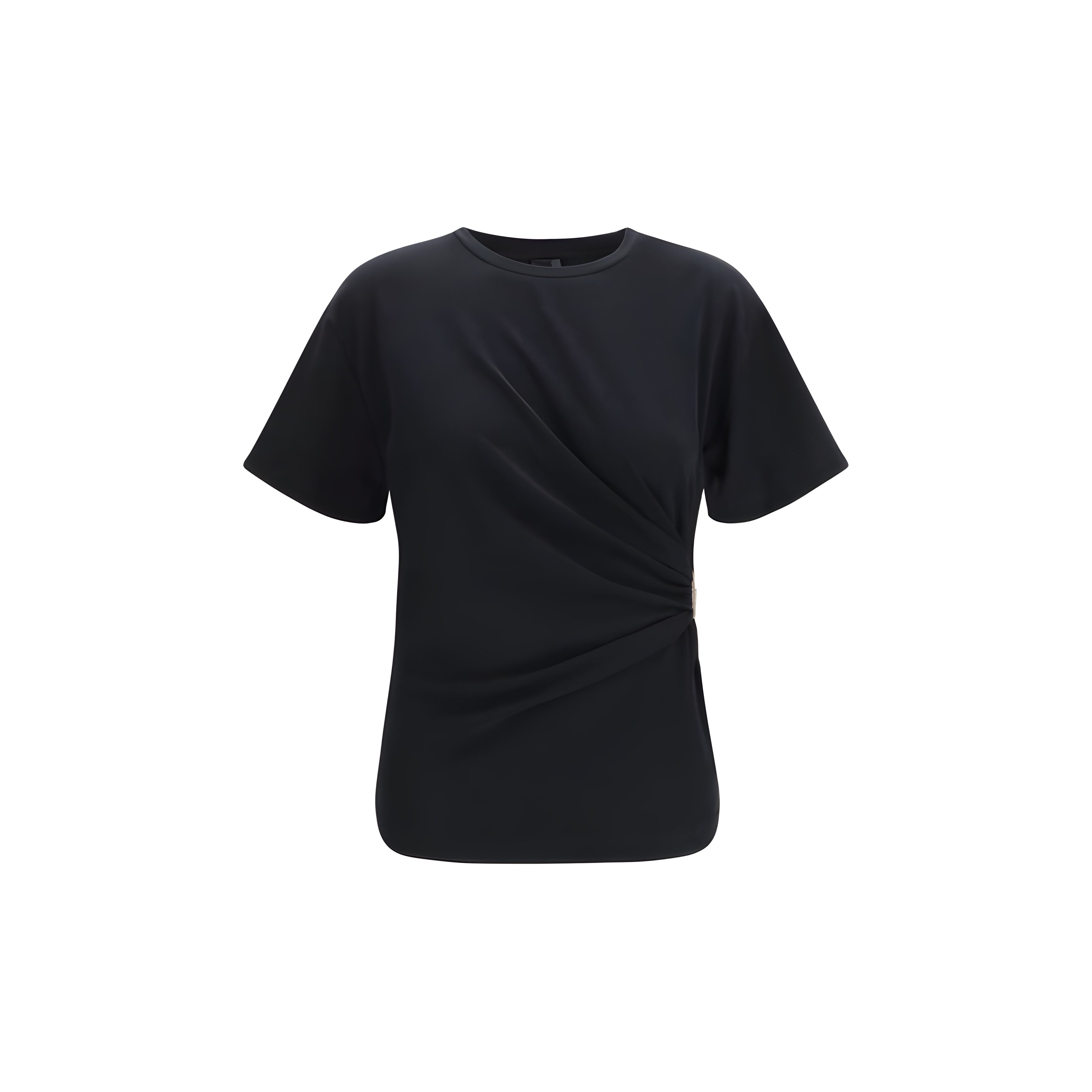 PINKO Black Mary Drape T-Shirt