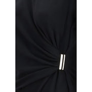 PINKO Black Mary Drape T-Shirt
