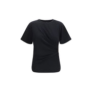 PINKO Black Mary Drape T-Shirt