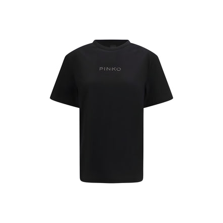 PINKO Black Rhinestone T-Shirt