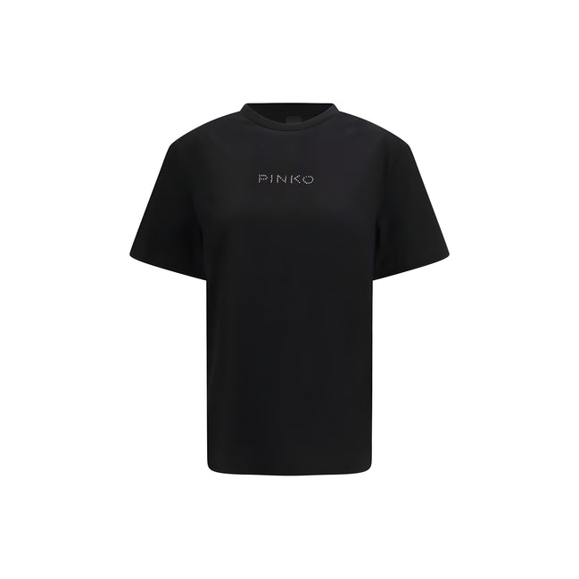 PINKO Black Rhinestone T-Shirt